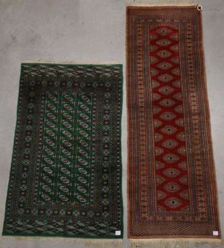 Tapis vert oriental noué à la main Bouchara 200 x 120 + Coul...