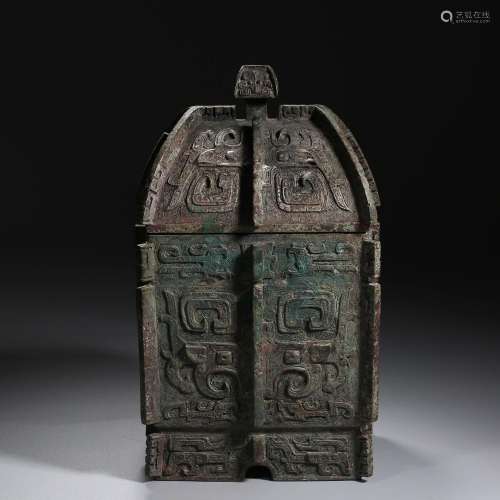 Ming dynasty or earlier of China,Bronze Square Yi