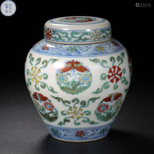 Ming Dynasty of China,Fighting Colors Flower Covered Jar
