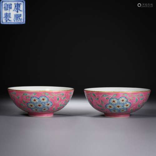 Qing Dynasty of China,Famille Rose Gold Mouth Bowl