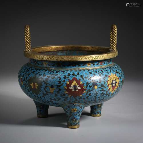 Qing Dynasty of China,Copper Enamel Incense Burner