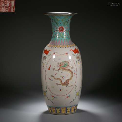 Qing Dynasty of China,Famille Rose Dragon Pattern Appreciati...