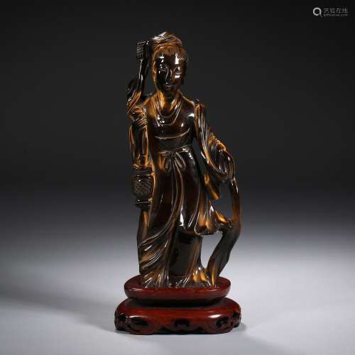 Qing Dynasty of China,Tiger Essence Stone Lady Ornament