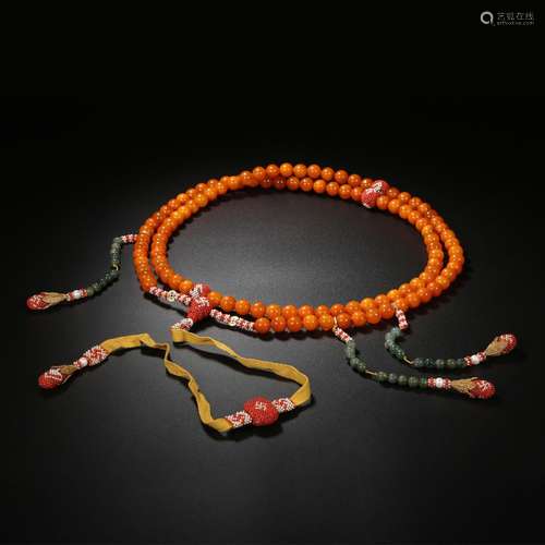 Qing Dynasty of China,Beeswax Necklace