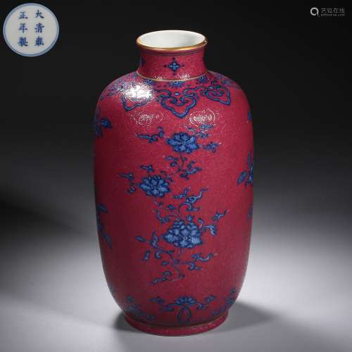 Qing Dynasty of China,Red Glaze Blue and White Appreciation ...