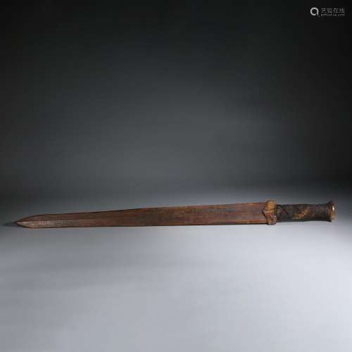 Ming dynasty or earlier of China,Bronze Inscription Inlaid H...