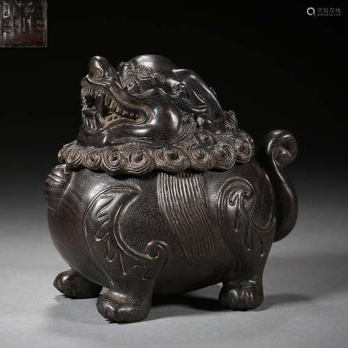 Qing Dynasty of China,Red Sandalwood Lion Aromatherapy
