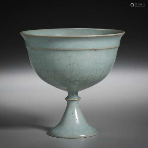 Ming dynasty or earlier of China,Official Kiln High Foot Cup