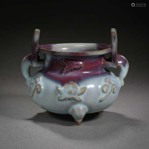 Ming dynasty or earlier of China,Jun Kiln Glaze Add Red Ince...