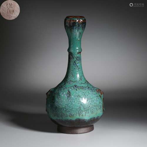 Ming dynasty or earlier of China,Kiln Changed Glaze Garlic B...