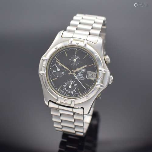 HEUER 2000 Herrenarmbanduhr mit Chronograph, Schweiz um 1985...