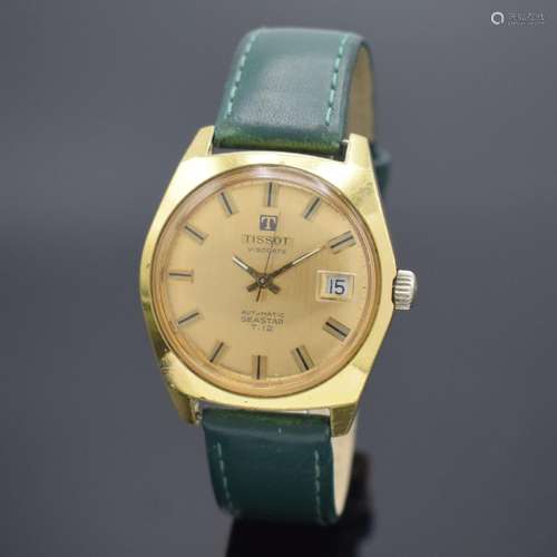 TISSOT Visodate Seastar T.12 vergoldete Herrenarmbanduhr, Sc...