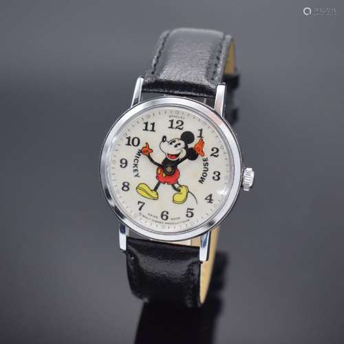 MICKEY MOUSE BRADLEY seltene Armbanduhr, Schweiz um 1960, Ha...