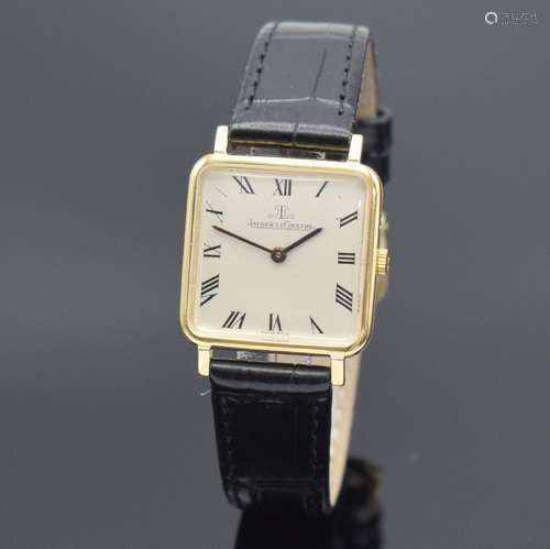 Jaeger-LeCoultre quadratische Armbanduhr in GG 750/000, Schw...