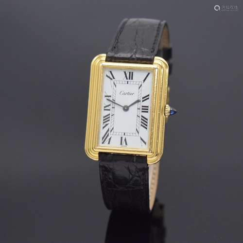 CARTIER Square seltene große Armbanduhr, Schweiz um 1975, Ha...