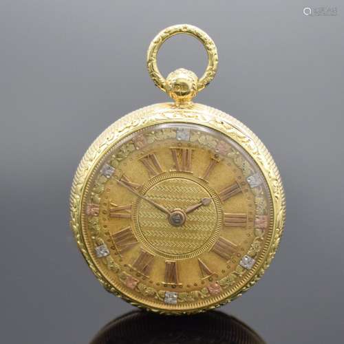 LONDON A 1822 offene Herrentaschenuhr mit Schlüsselaufzug in...