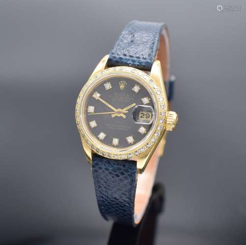 ROLEX Damenarmbanduhr Oyster Perpetual Datejust in GG 750/00...