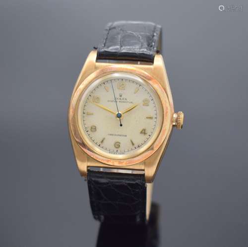 ROLEX Bubble Back Chronometer Herrenarmbanduhrin RoseG 585/0...