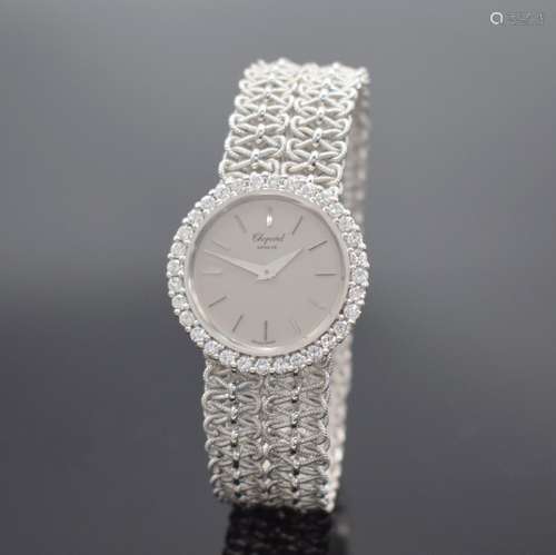 CHOPARD Diamantbesetzte Damenarmbanduhr in WG 750/000, Schwe...