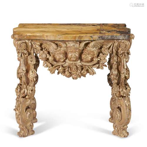 AN ENGLISH GILTWOOD TABLE