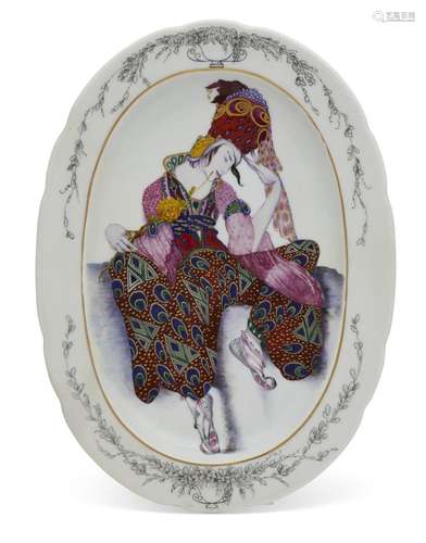 A SOVIET PORCELAIN PLATTER