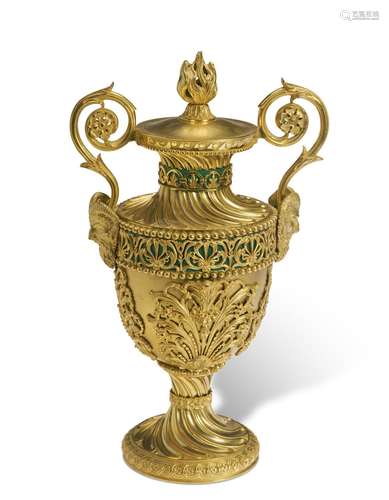 A GEORGE III ORMOLU VASE