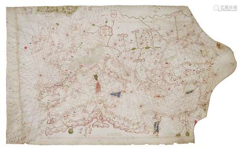 Portolan chart of Europe