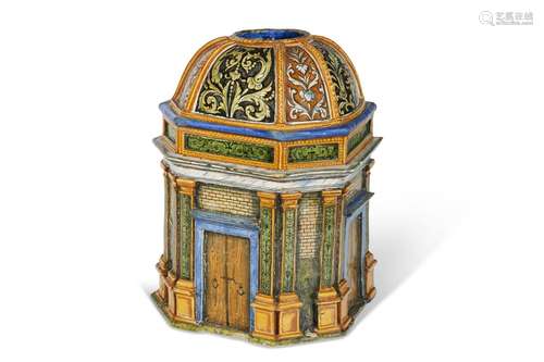 AN URBINO MAIOLICA TEMPIETTO