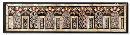 A MAMLUK HARDSTONE MOSAIC PANEL