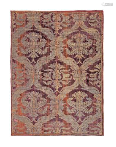 An Ottoman voided velvet panel Turkey, Bursa, second half of...