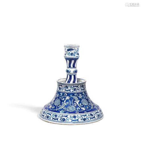 A Samson Iznik style porcelain candlestick France, circa 188...