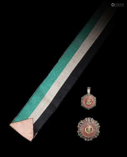 The Order of Al Nahda, First Class, star, badge and sash awa...
