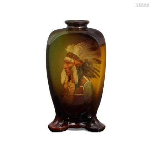 WELLER POTTERY (FOUNDED 1872) Louwelsa Native American Vase ...