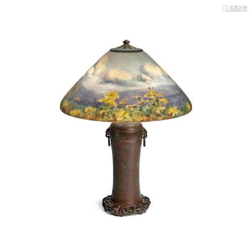 HANDEL COMPANY (1885-1936) Landscape Table Lampcirca 1920rev...