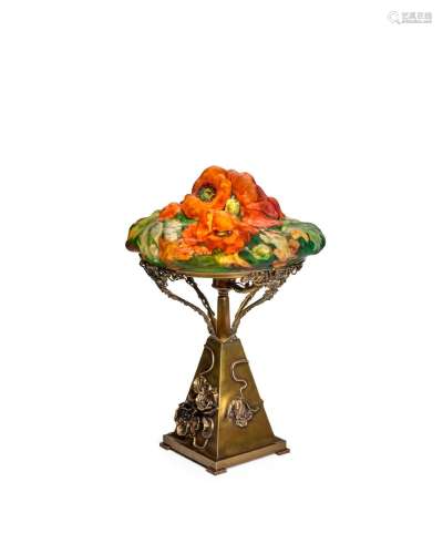 PAIRPOINT (1900-1970) Puffy Poppy Table Lampcirca 1920revers...