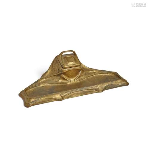 GUSTAV GURSCHNER (1873-1971) Inkwellcirca 1900gilt bronze, i...