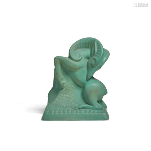 ARKO (Founded 1929) Goat1929-1930green glazed ceramic, with ...