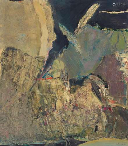 ARTHUR OKAMURA (1932-2009) Rock and Feathers1961oil on canva...