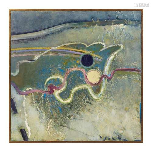 ARTHUR OKAMURA (1932-2009) Edging Near Depths1960oil on canv...