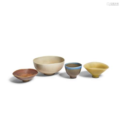 BERNDT FRIBERG (1899-1981) Group of Four Bowlscirca 1960for ...