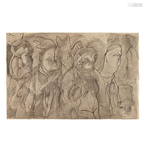 【W】JOSÉ LUIS CUEVAS (1934-2017) Los Demonios1983ink and wash...