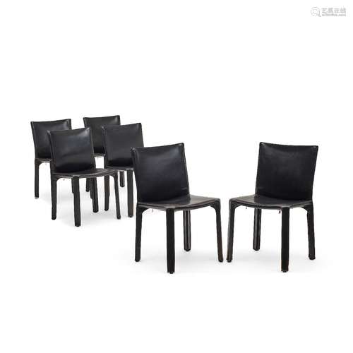 【W】MARIO BELLINI (BORN 1935) Set of Six Cab 412 Chairsdesign...