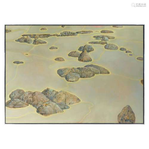 【W】ARTHUR OKAMURA (1932-2009) Beach Rocks1972oil on canvas, ...