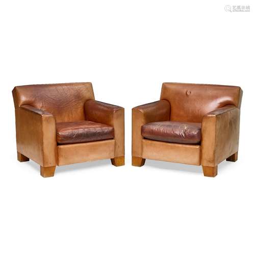 【W】ROY MCMAKIN (BORN 1965) Custom Pair of Club Chairs1990sfo...