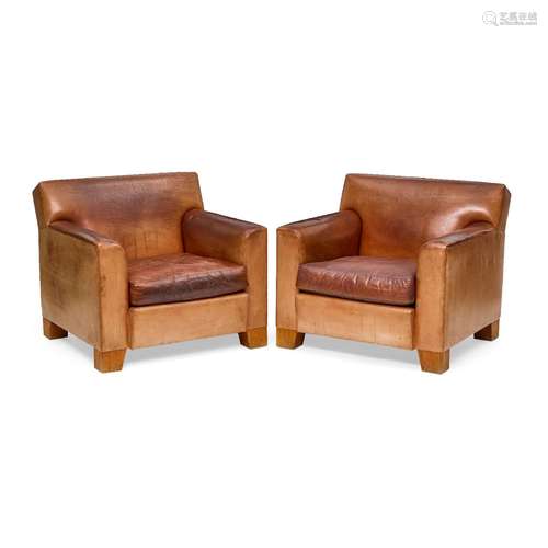 【W】ROY MCMAKIN (BORN 1965) Custom Pair of Club Chairs1990sfo...