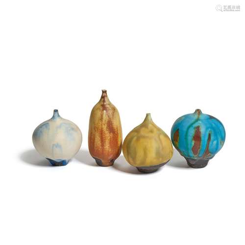 ROSE CABAT (1914-2015) Group of Four Feeliesglazed porcelain...