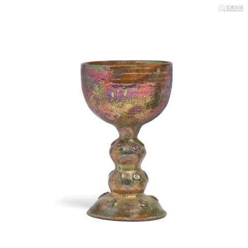 BEATRICE WOOD (1893-1998) Gobletluster-glazed earthenware, s...
