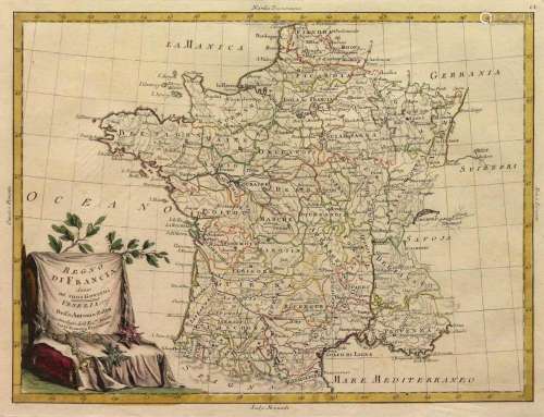 A Vintage Map of France