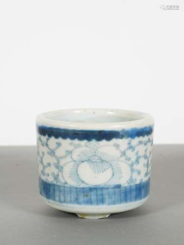 Chinese Ming Blue and White Tripod Censer
