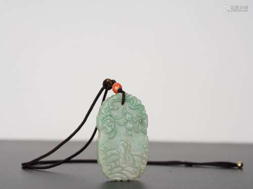 Chinese Qing Period Jadeite Pendant